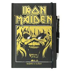 A5 Notebook & Pen Set - Iron Maiden Merchandise | Projector Pen A5 Sketchbook, Blank Journal Note Book | Iron Maiden Gifts Under 15 Pounds