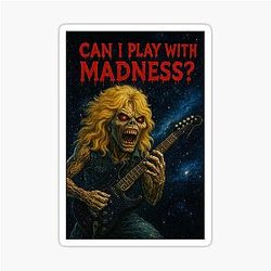 Eddie Iron Maiden Space Sticker Can I Play with Madness