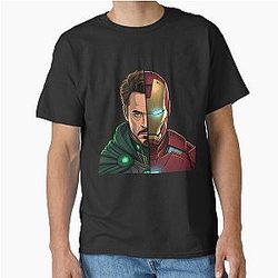 Doctor Doom X Iron Man Split Face Design T-Shirt