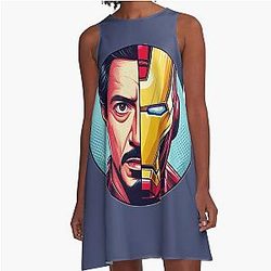 Man and Machine - Tony Stark, Iron Man Fusion in Comic Art Dress