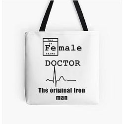 Female Doctor Iron Man Tote Bag