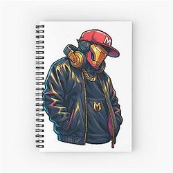 Iron Man Hood Style Remix Spiral Notebook