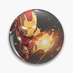 Iron Man Illustration Pin