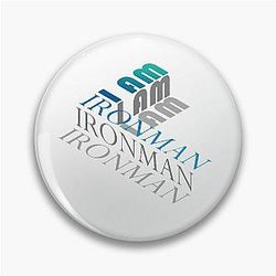 I am Iron Man Isometric Logo Pin