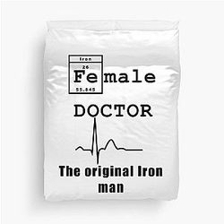 Female Doctor Iron Man Duvet Cover