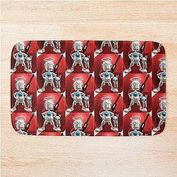 The Protector Iron man with his cat Bathtub Mat