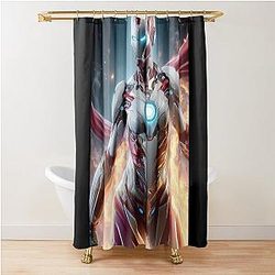 Ultra Female Iron Man Armor Shower Curtain