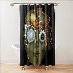 Steampunk Iron Man Shower Curtain