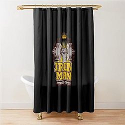Iron Man Fitness Center Pullover Hoodie Shower Curtain