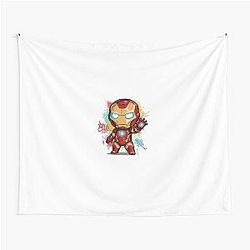 Cute Iron Man Illustration Tapestry