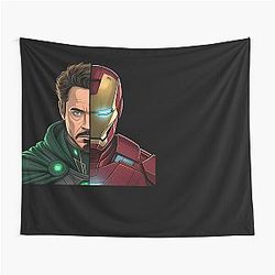 Doctor Doom vs Iron Man Split Face Tapestry