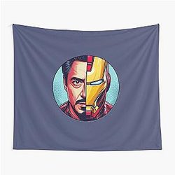 Man and Machine - Tony Stark/Iron Man in Comic Art Tapestry