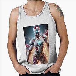 Ultra futuristic female Iron Man armor tank top