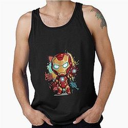Cute Iron Man Tank Top Illustration