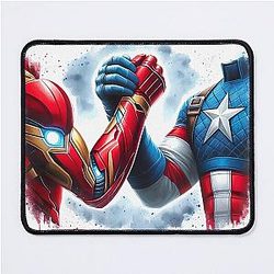 Heroic Alliance - Iron Man and Captain America United Mouse Pad