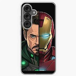 Doctor Doom x Iron Man Split Face Design - Robert Downey Jr. Crossover Art Samsung Galaxy Case
