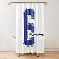 Isack Hadjar F1 Racing Shower Curtain Number 6