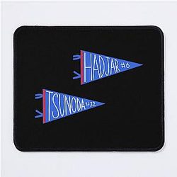 Yuki Tsunoda and Islack Hadjar Pennant Mouse Pad