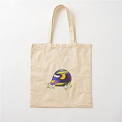 Isack Hadjar 2025 Purple Cotton Tote Bag With Flowers
