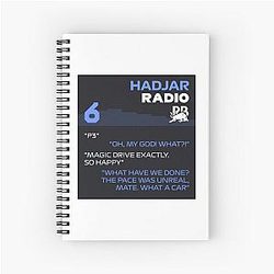 Isack Hadjar Radio Message Spiral Notebook