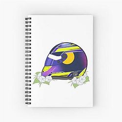 Isack Hadjar 2025 Purple Helmet Spiral Notebook
