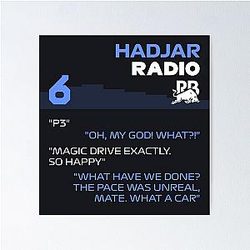 Isack Hadjar Radio Message Poster