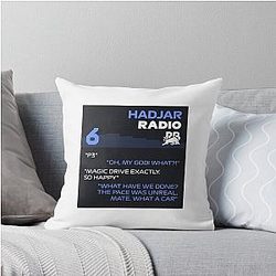 Isack Hadjar Radio Message Throw Pillow