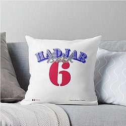 Isack Hadjar Formula 1 Racing Driver 6 Throw Pillow