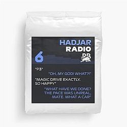 Isack Hadjar Radio Message P3! Duvet Cover