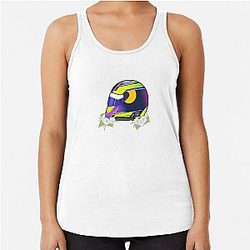 Isack Hadjar 2025 Green Helmet With Racerback Tank Top