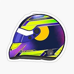Isack Hadjar 2025 Green Helmet Sticker