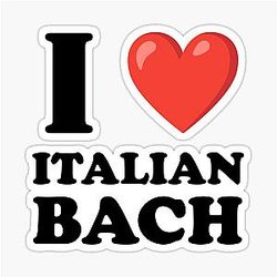 I love Italian Music Bach Sticker