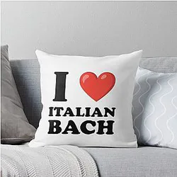 Italian Bach throw pillow