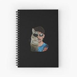 Italian Bach Sunglasses Cat Half Retro Spiral Notebook