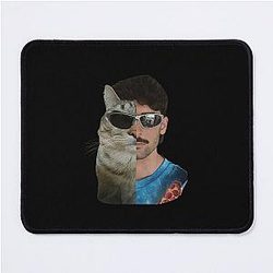 Italian Bach Funny Cat Half and Retro Mouse Pad