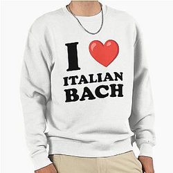 I love Italian black Pullover Sweatshirt