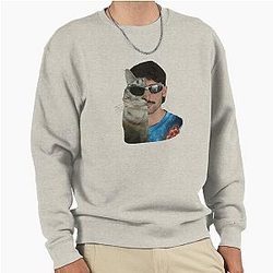 Italian Cat Half Pullover Sweatshirt