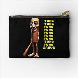 Tung Sahur Italian brainrot meme Zipper Pouch