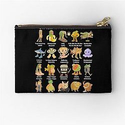 Italian Meme Character Hand Drawn Pouch for Kids Zipper