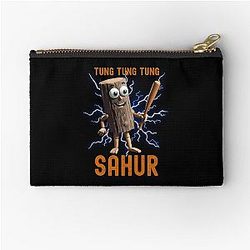 Tung Sahur Coffee Lovers Italian Meme Zipper Pouch