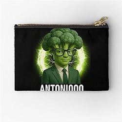 Antonio Broccoli Italian Brainrot Meme for Kids Zipper Pouch