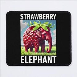 Strawberry Elephant Italian Meme for Kids Mouse Pad