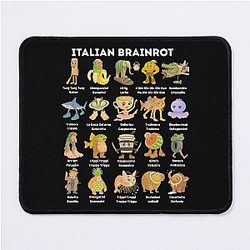 Italian Brainrot Meme Character Hand Drawn for Kids Mouse Pad