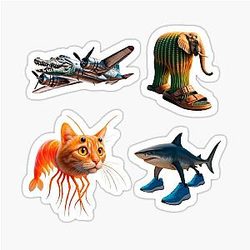 Italian Animal Sticker Set