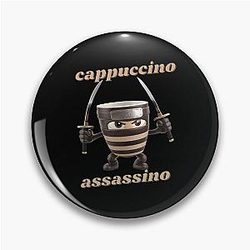 Cappuccino Assassin Italian Ninja Pin