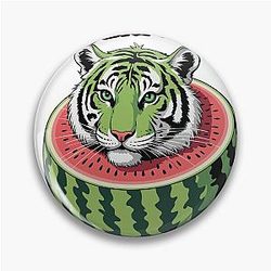 Tigrollini Watermelon Italian Meme Pin