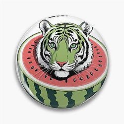 Tigrrullini Watermellini Italian Brainrot Meme Pin
