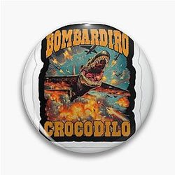 Crocodilo Italian Brainrot Pin