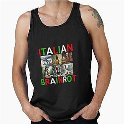 Funny Italian Brainrot Meme Tank Top