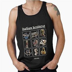 Italian Brain Rot Characters, TikTok Meme Tank Top